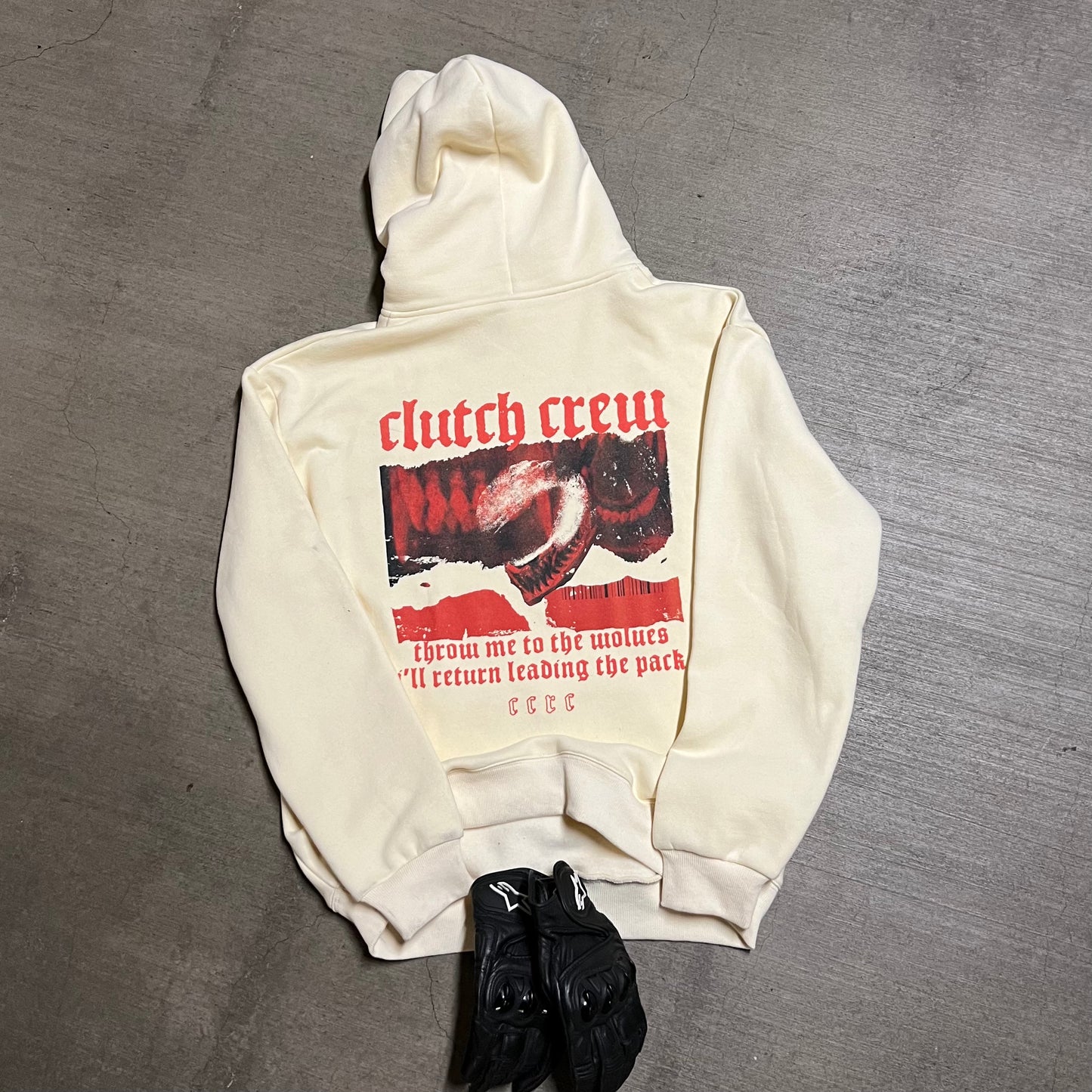 Wolves Hoodie - Cream
