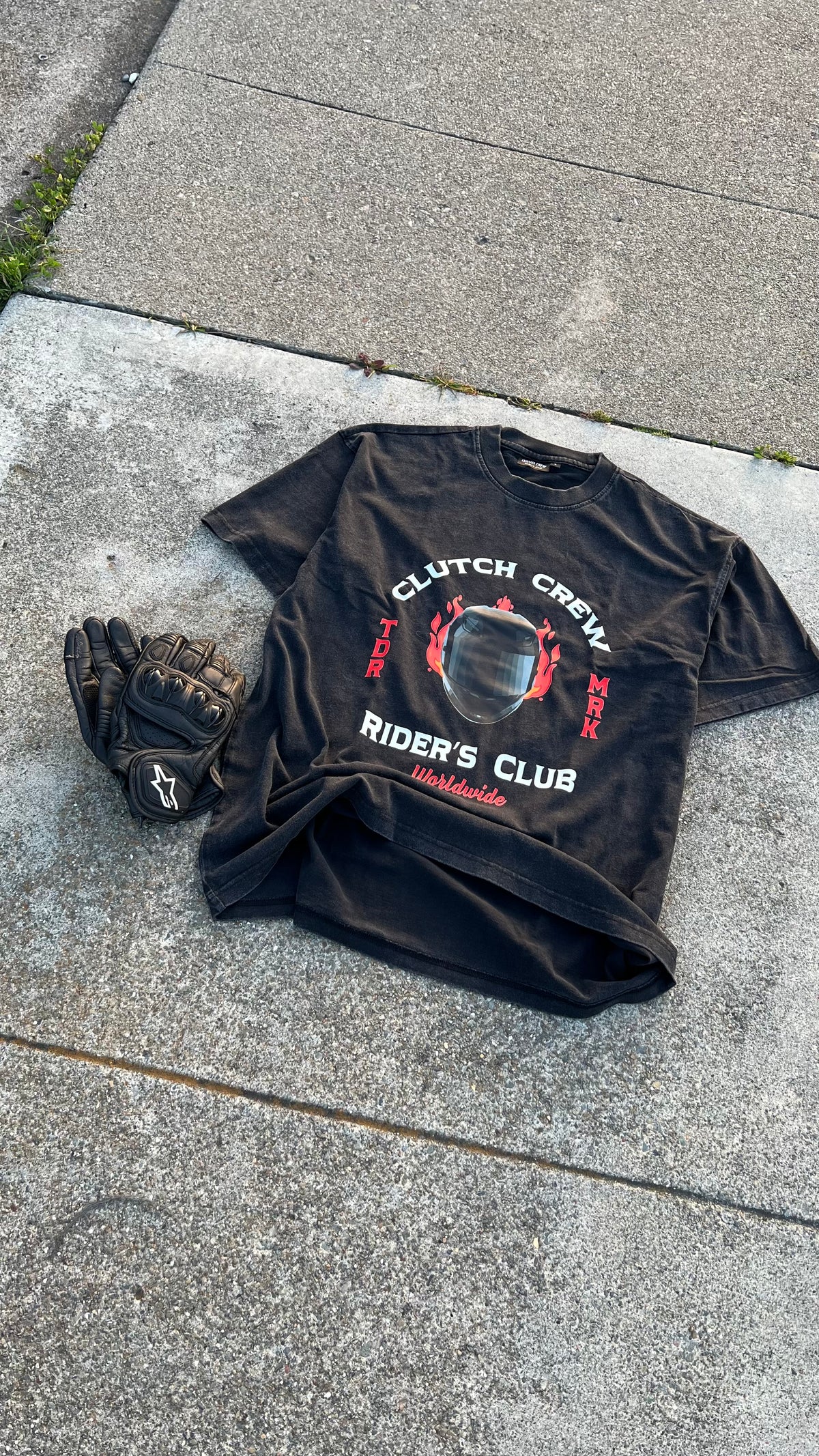 Riders Club Worldwide T Shirt Vintage Black - Clutch Crew Riders Club Worldwide T Shirt Vintage Black - Clutch Crew